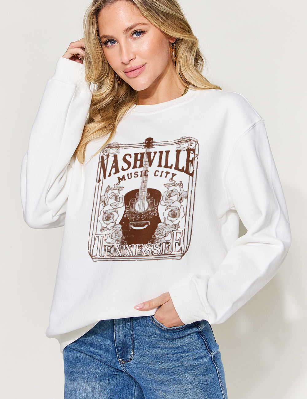 Simply Love Full Size Graphic Long Sleeve Sweatshirt