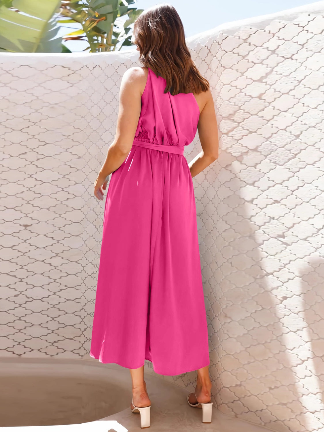 Single Shoulder Midi Dress