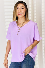 Zenana Texture Short Sleeve T-Shirt